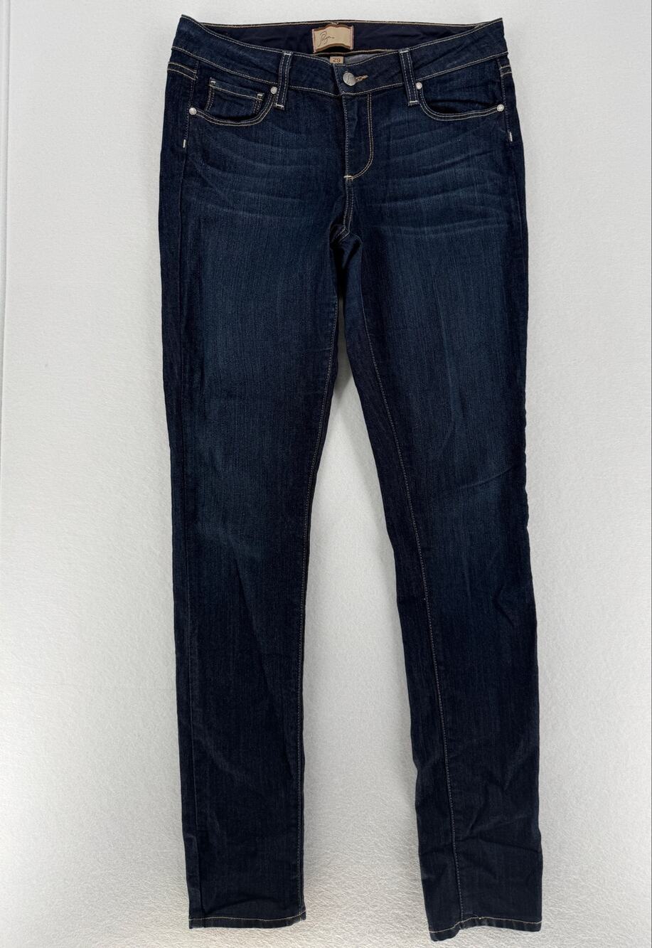 PAIGE Peg Skinny Jeans Womens 29 Dark Wash Stretch Denim Made USA 31 Inseam